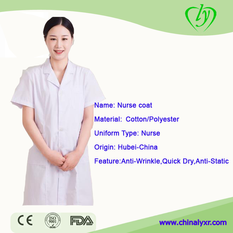 White Uniform 100% Cotton Female and Male Nurse coat