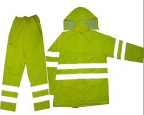 Yellow Jacket Rainwear et Pant Avec bandes réfléchissantes