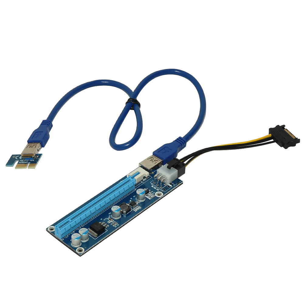 6PIN DC-DC USB3.0 PCI-E 1X to 16X BTC miner dedicated adapter