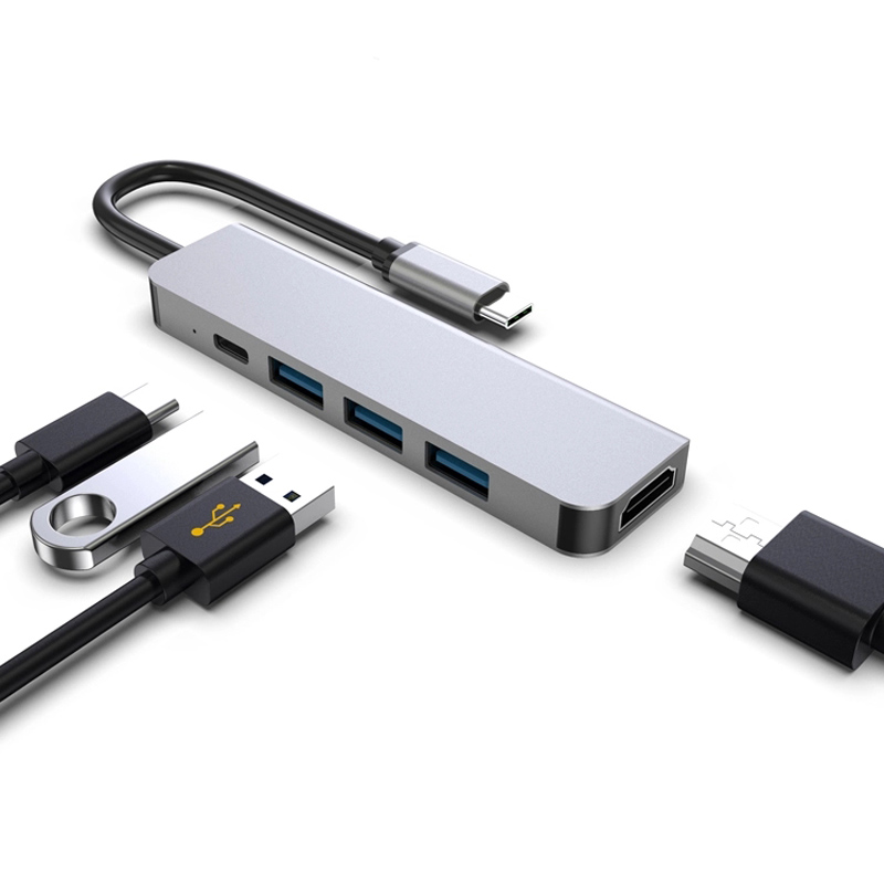 E-Sun 5 in 1 Type C USB C Hub Docking Adapter to 3.0 USB & 4K UHD HUB For Laptop