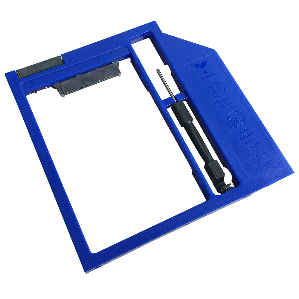 HDS9001-SS 9.5mm Plastic Material 2nd HDD Caddy with Screwdriver(Blue)