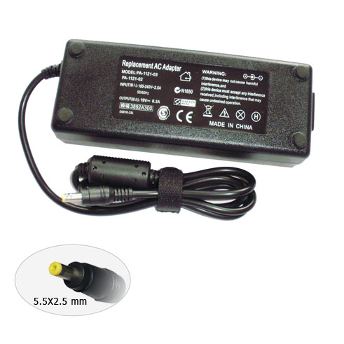 Laptop AC Adapter for ACER 19V 6.3A 120W 5.5X2.5mm yellow