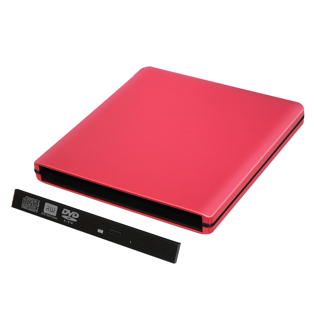 ODPS1203-SU3 Pop-up 12.7mm USB3.0 Aluminium External DVD Case (Red)