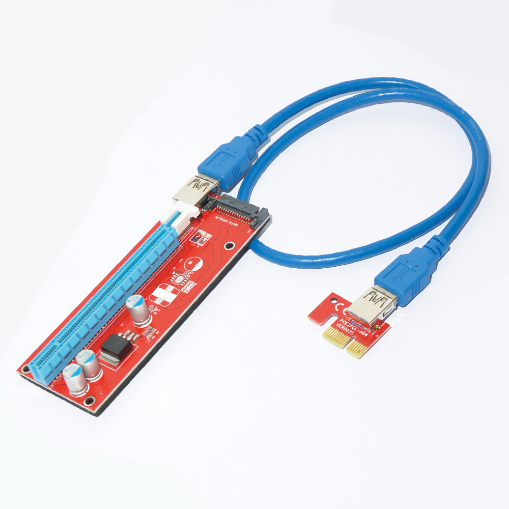 PCI-E 1X to 16X extension cable PCIE USB3.0 BTC miner dedicated adapter