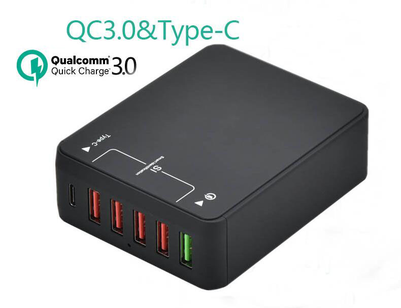 QC3.0 6 Ports Intelligent USB 3.0 Fast Charger