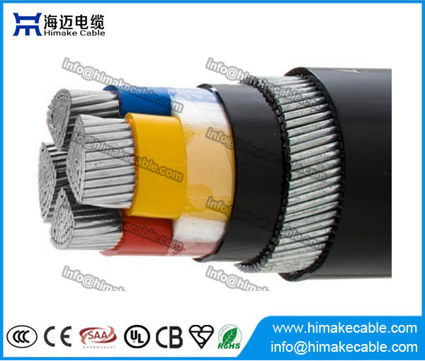 Aluminium-Leiter PVC isoliert Steel Wire armored Kabel 0,6/1KV