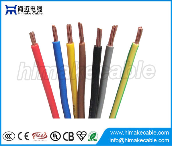 Copper conductor colored PVC electrical wire manufacturer China
