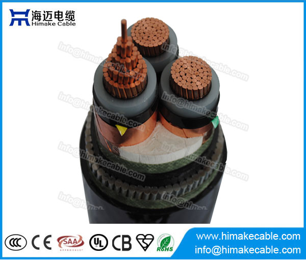 MV Copper  conductor Steel Wire Armoured Power Cable with voltage 3.6/6KV to 26/35KV