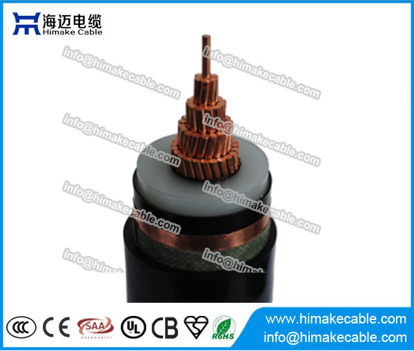 MV Single core Copper  XLPE insulated Copper tape shielded Power Cable with voltage 8.7/10KV  8.7/15KV  12/20KV