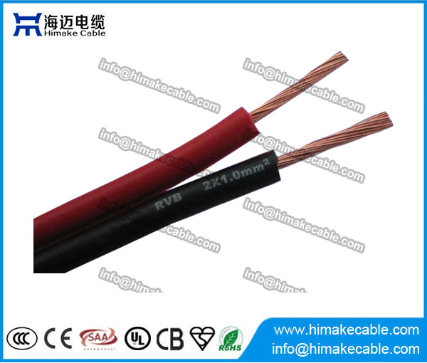 PVC insulated Flexible Parallel Electrical Wire/Cable 300/300V (figure 8 cable)