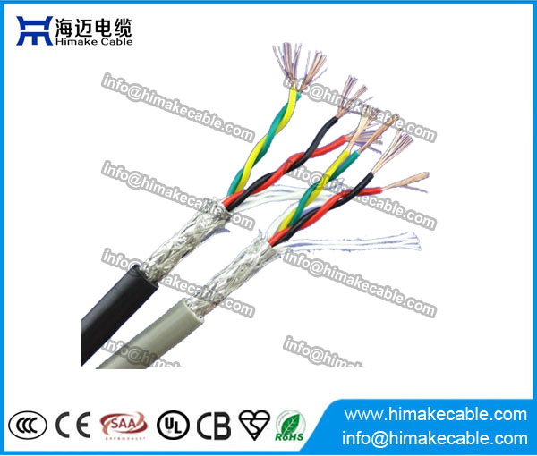 Isolado de PVC blindado flexível trançado fio cabo elétrico 300/300V