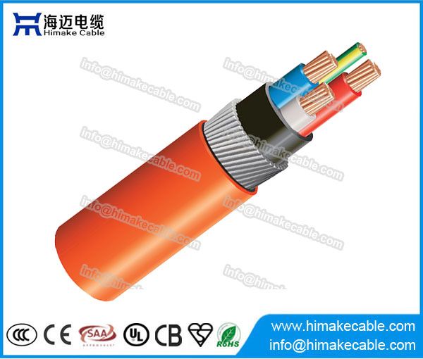 Steel wire armored XLPE Circular Orange Cable 0.6/1KV