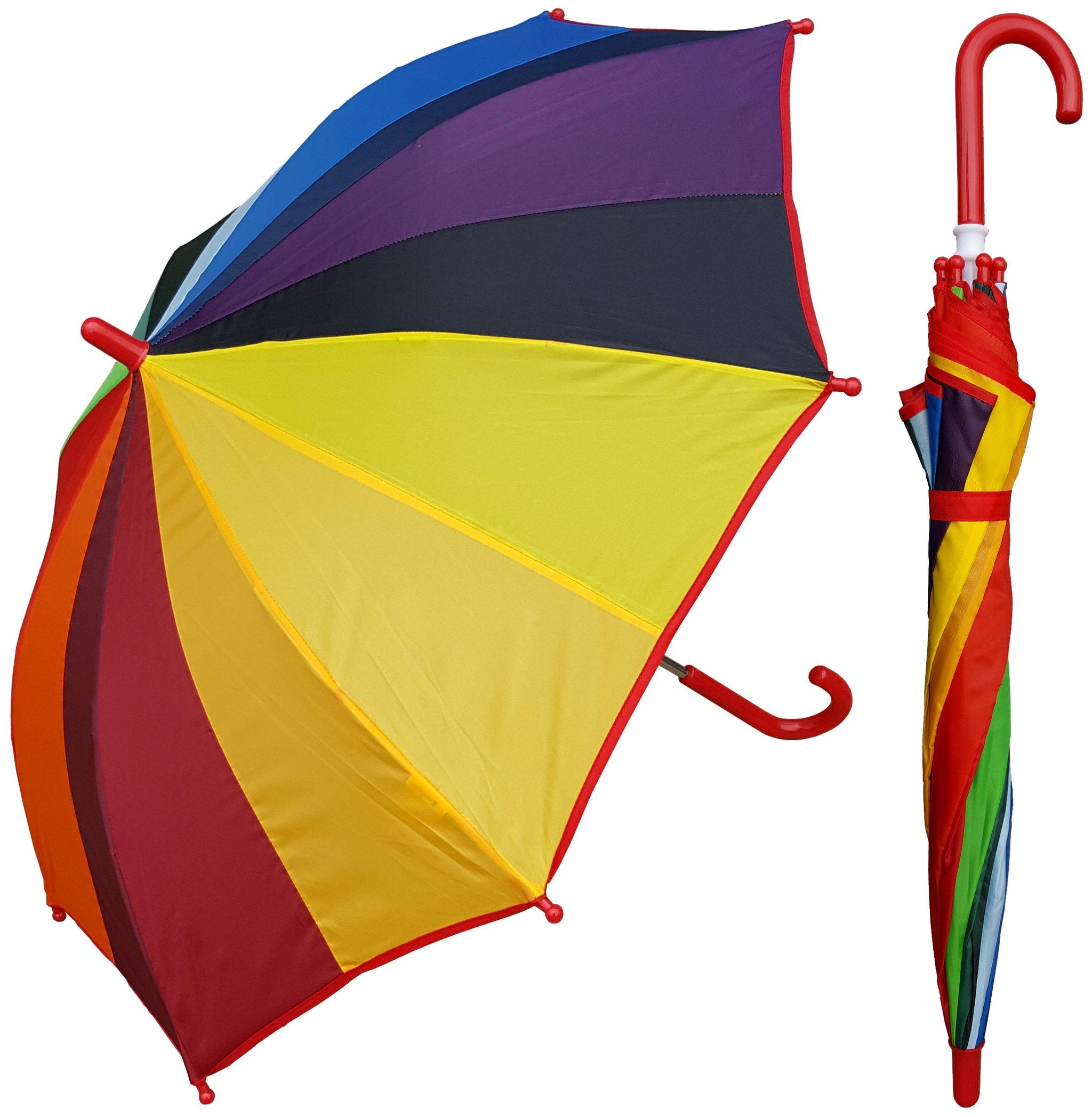 15 inch rainbow color plastic handle promotional children shade umbrella