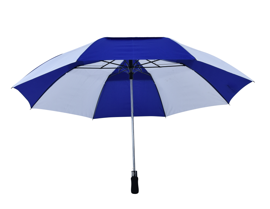2 Fold windproof gentalman double layer golf umbrella with EVA hanlde