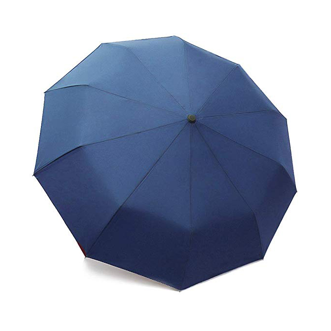 2019 Werbeartikel Navy Blue Umbrella Auto Öffnen Schließen Winddicht Taschenschirm Reiseschirm