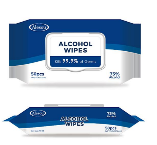 2020年定制出厂价格酒精垫酒精湿纸巾含75％的酒精湿巾