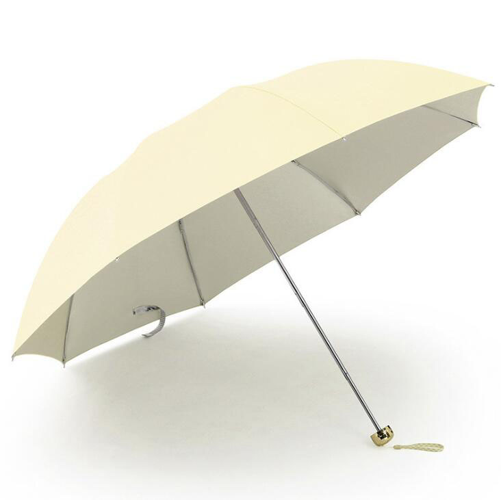 21 inch * 8k zilveren opening manuele voering waterdichte promotionele opvouwbare paraplu
