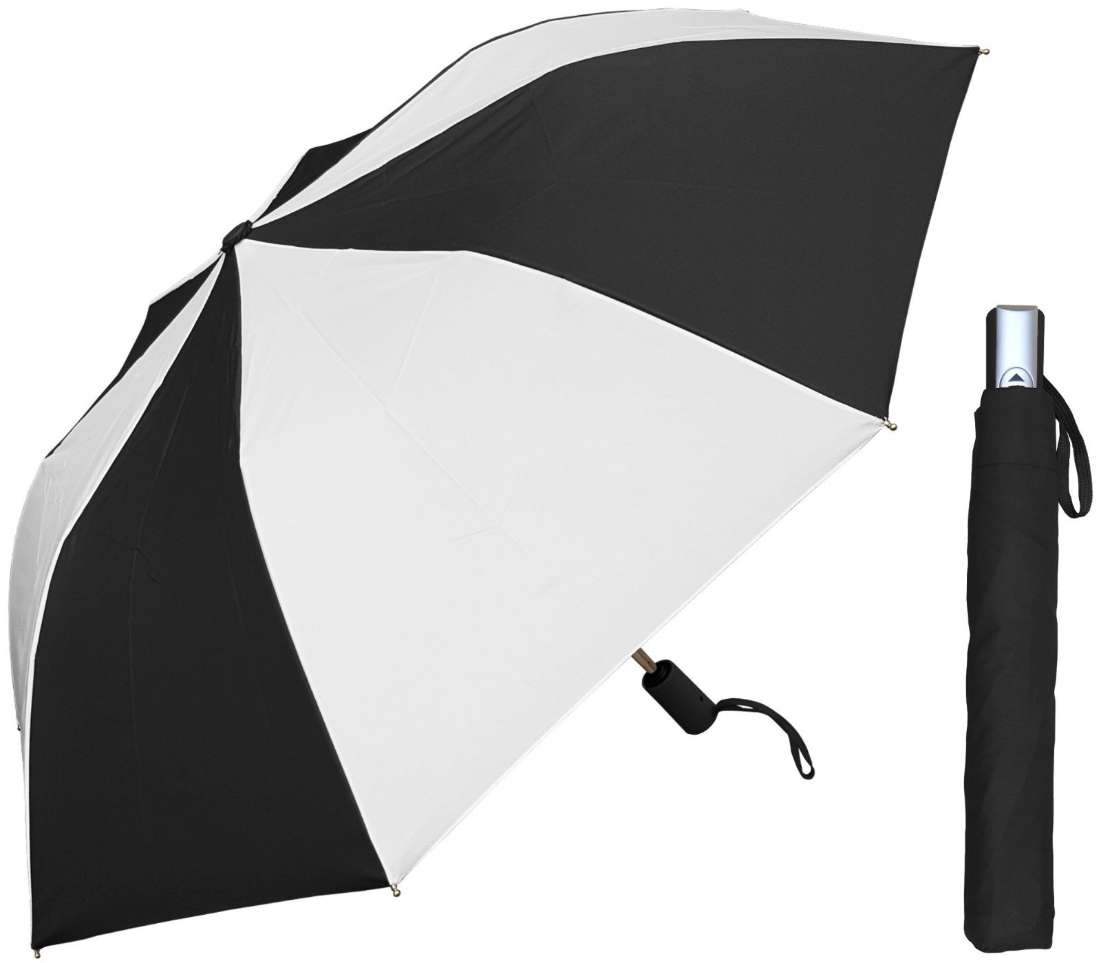 3 Fold Full Open Match Color Rubber Handle Gift Umbrella
