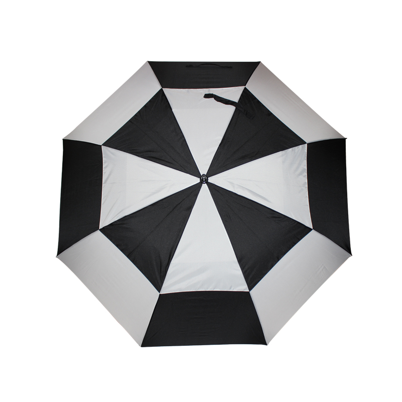 mocny, wiatroodporny parasol z podwójnym baldachimem