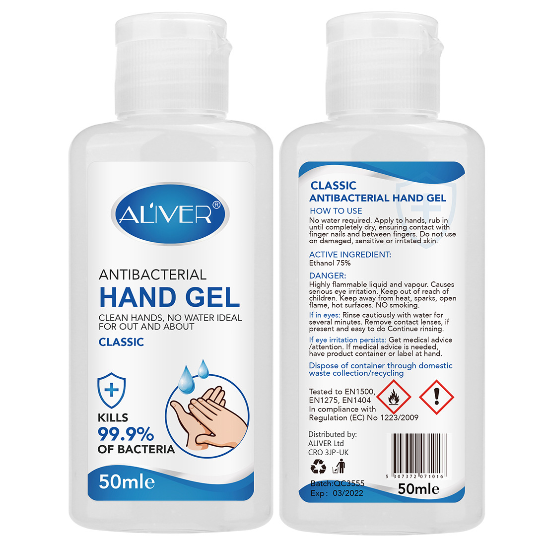 75% Alcohol Gel  Hand Sanitizer Gel Antibacterial Alcohol Hand Sanitizer Gel 50ml Wash Disinfectant factory