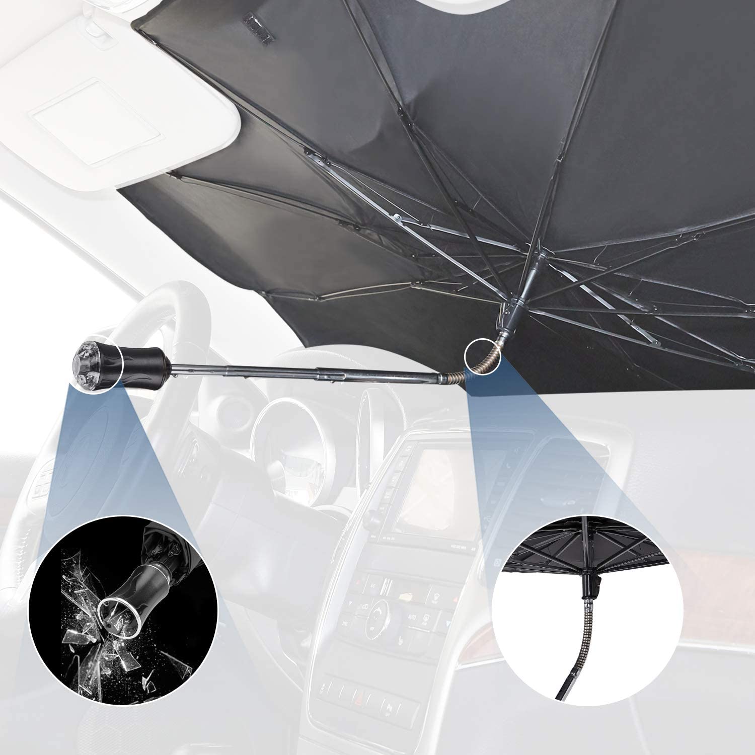 Amazon Hot Selling Car Umbrella with Logo Pirnt