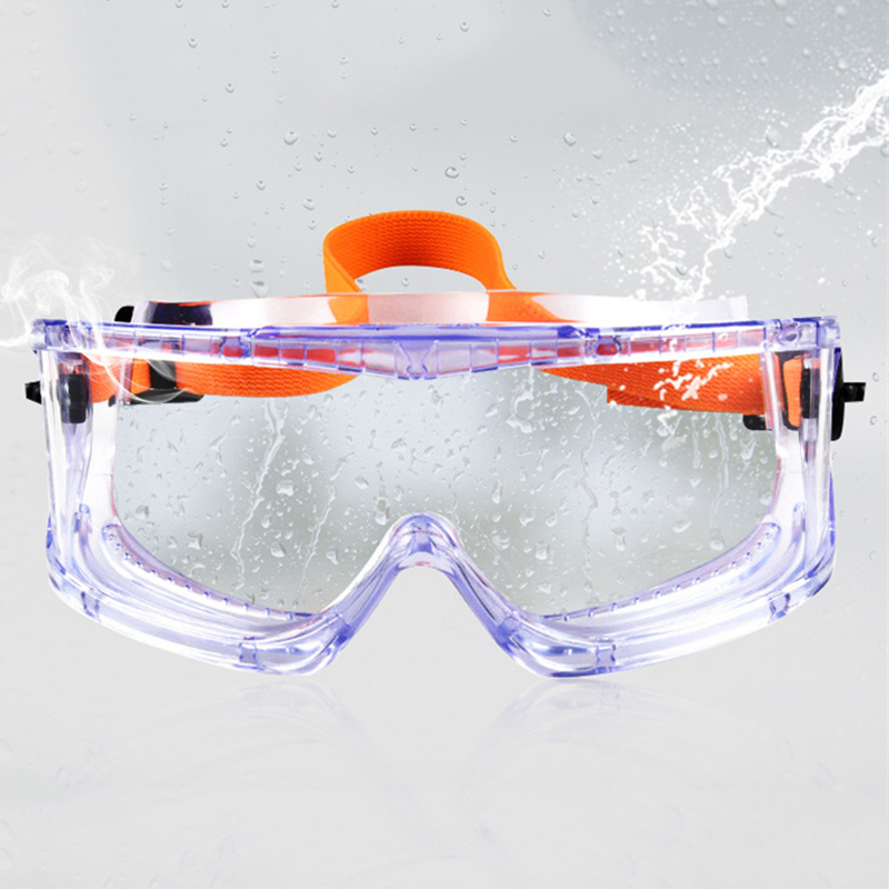Grundausstattung Sicherheitsbrille, indirekt belüftete, weiche, flexible, kratzfeste und beschlagfreie Schutzbrille
