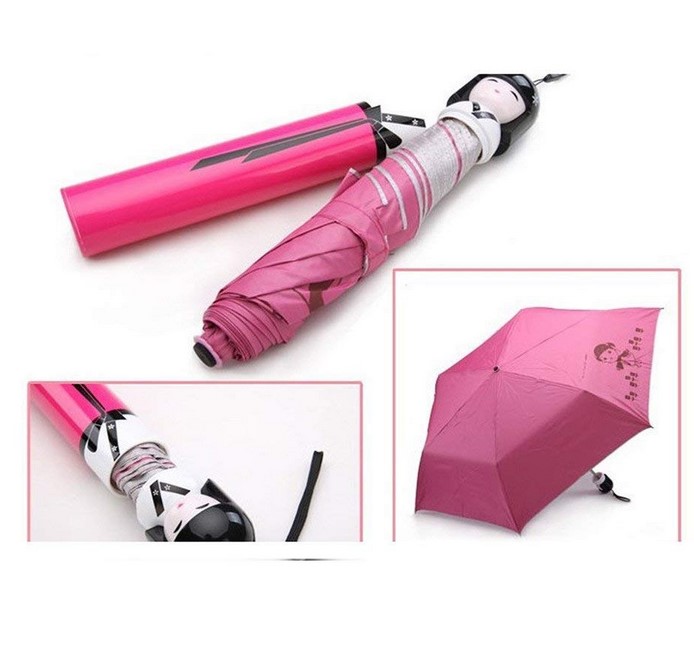 El manual publicitario a prueba de lluvia promocional superventas abre el paraguas plegable 3 con las impresiones del logotipo