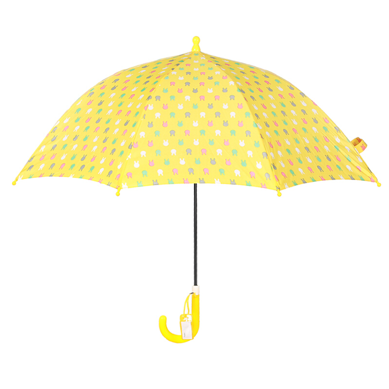 Cartoon kids yellow print hotsale rainproof wholesales umbrella