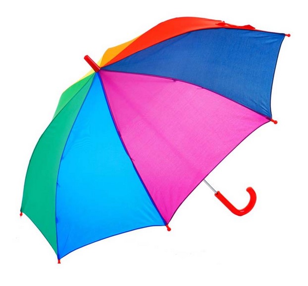 Chinese Factory Wholesale 38" 8K Colorful Rainbow Straight  Umbrella for  Kids