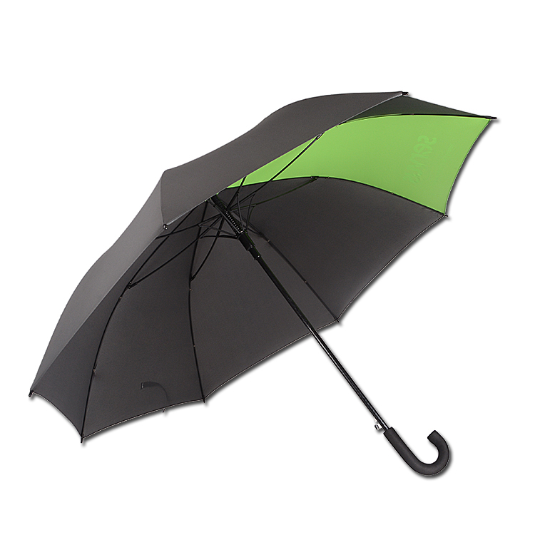 エヴァのギフトのハンドルはガラス繊維フレームの緑の傘のギフトの傘を曲げました