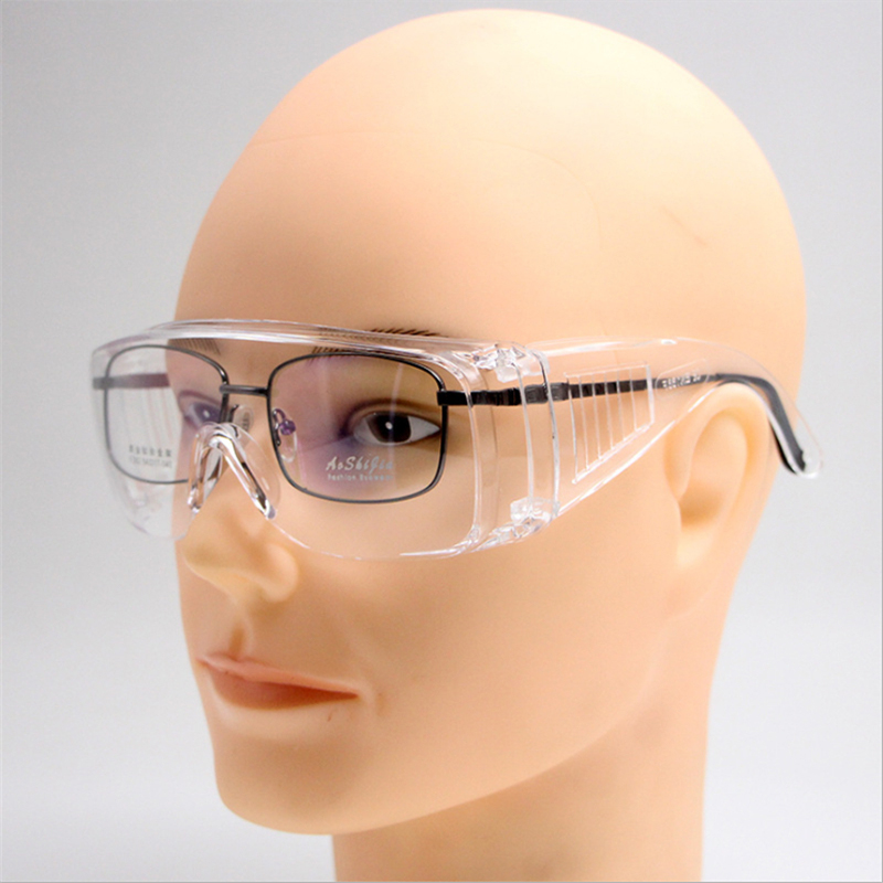 1 pack safety protective goggles clear eye protection eyewear anti-fog dust-proof work lab fda goggle