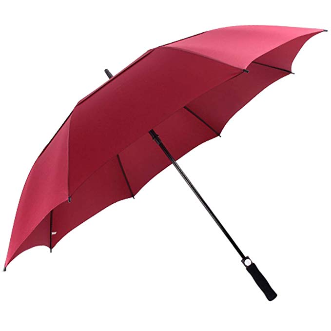 Usine 61 pouces surdimensionné Open Golf parapluie extérieur extra-large double auvent ventilé bâton coupe-vent parapluie