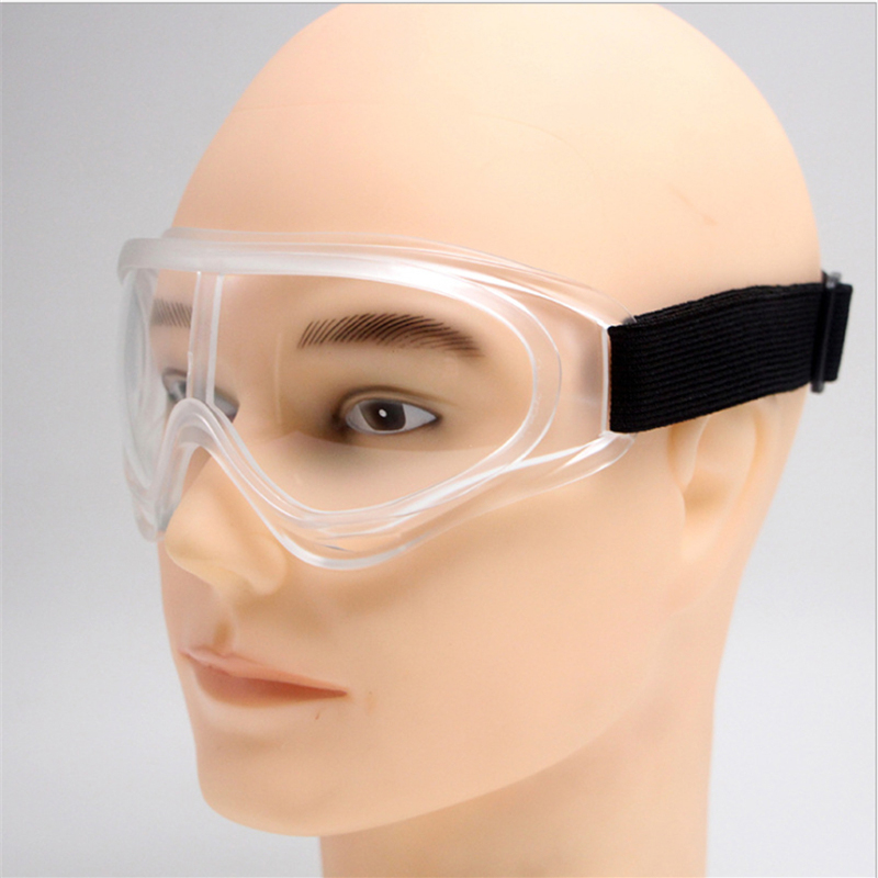 Flexible soft indirect vent protective safety goggle, clear lens face goggle with adjustable strap