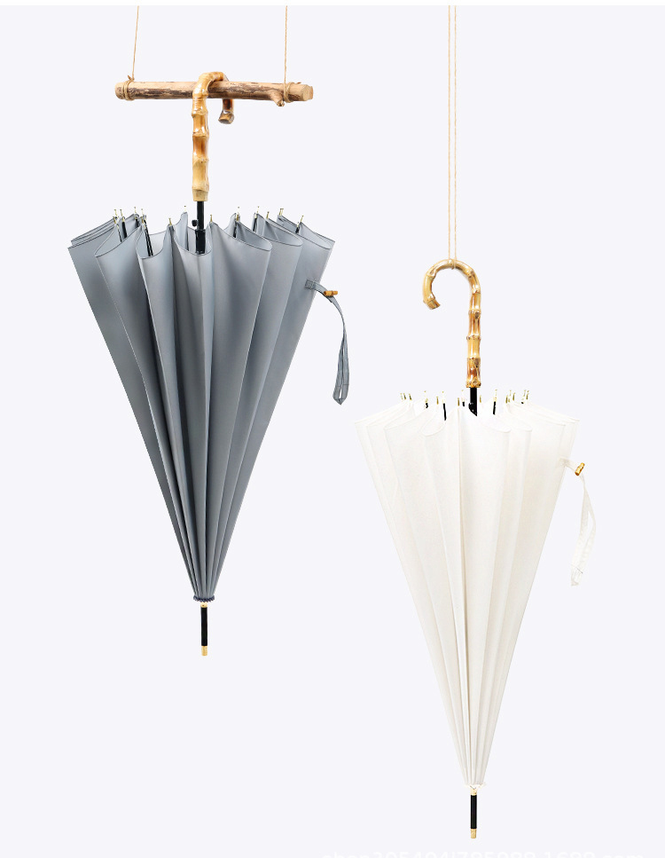 High Quality Windproof Umbrella with Bamboo Handle Umbrella Custom Logo Design Print Umbrella