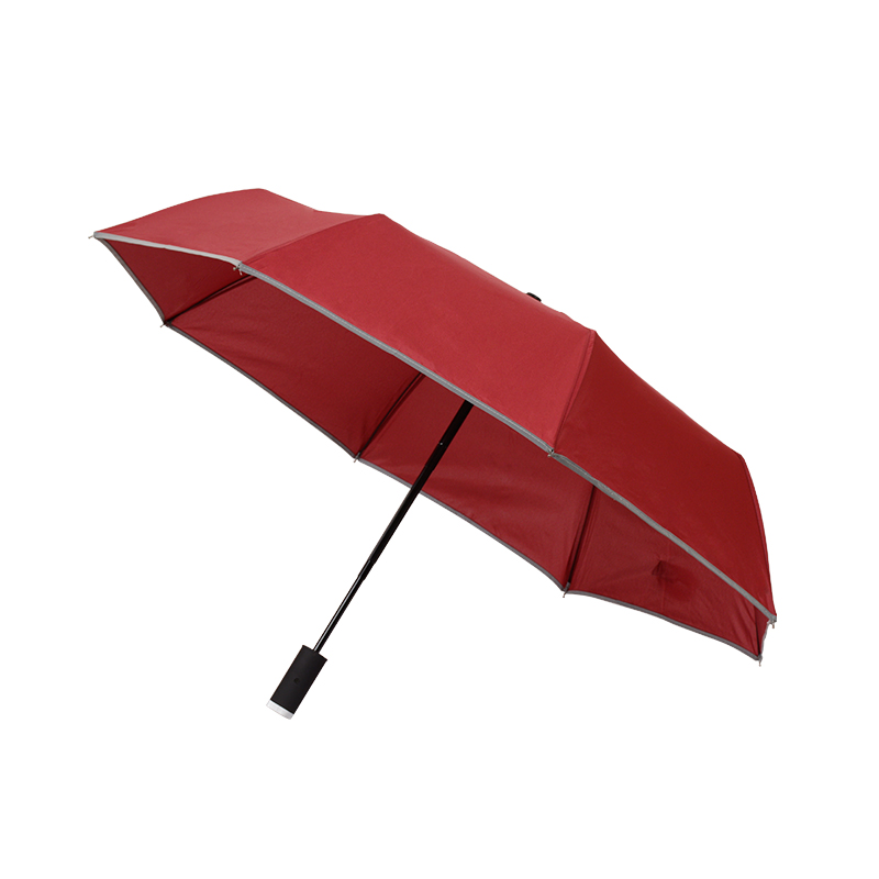 High quality business gift creative LED auto open and close folding flashlight rain umbrella