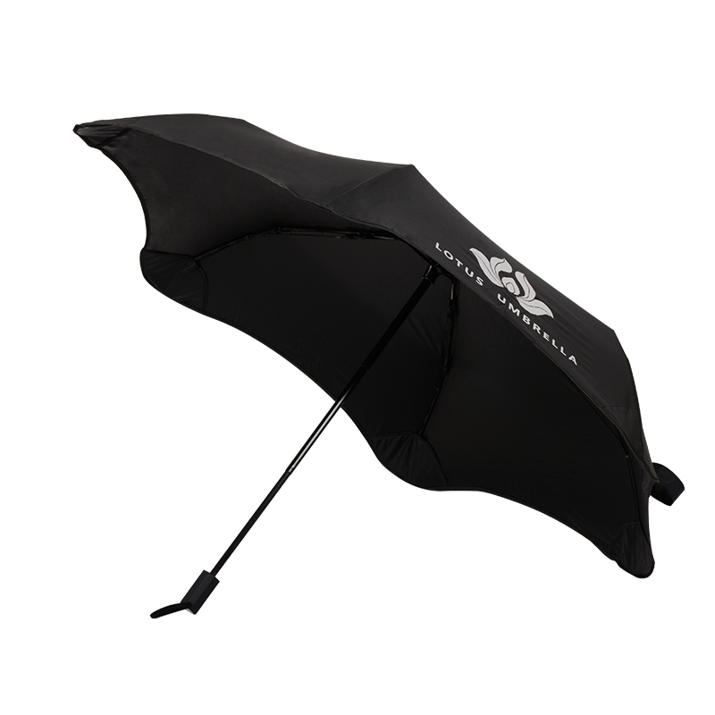 高品質のカスタムロゴプリント安全な角丸マニュアル3折りたたみ傘