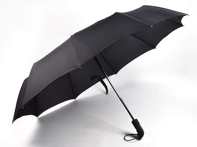 High quality custom pongee fabric 3fold umbrella promotional rain umbrella