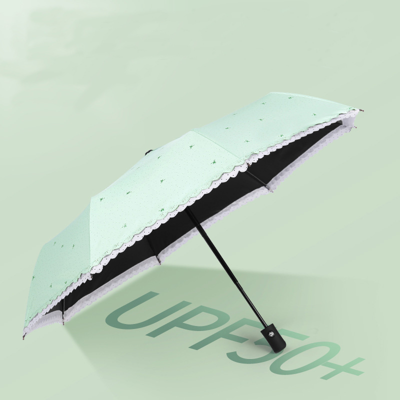 Hot Sale Sunscreen UV Sunshade Folding Lace Umbrella Rain Umbrella in Summer
