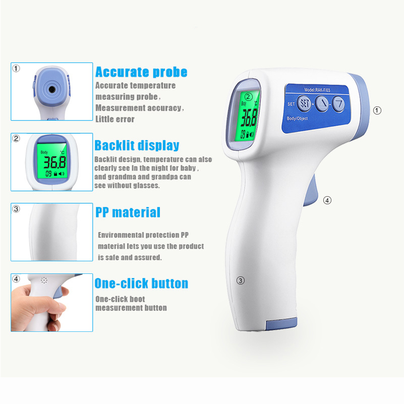 Berührungsloses medizinisches digitales digitales Infrarot-Stirnthermometer für Großhändler