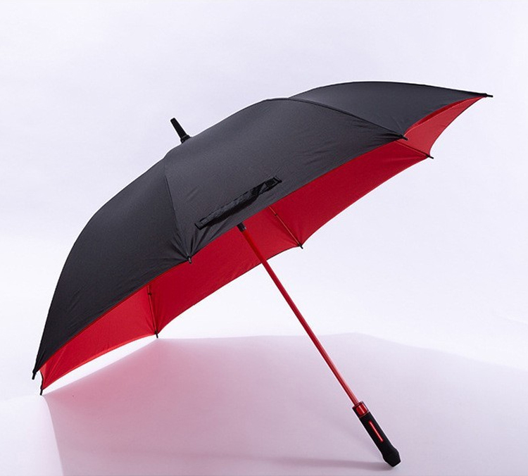 LOTUS Stock Fiberglass Automatic Golf Double-layer Umbrella Oversize Straight Umbrella for Advertising Umbrella