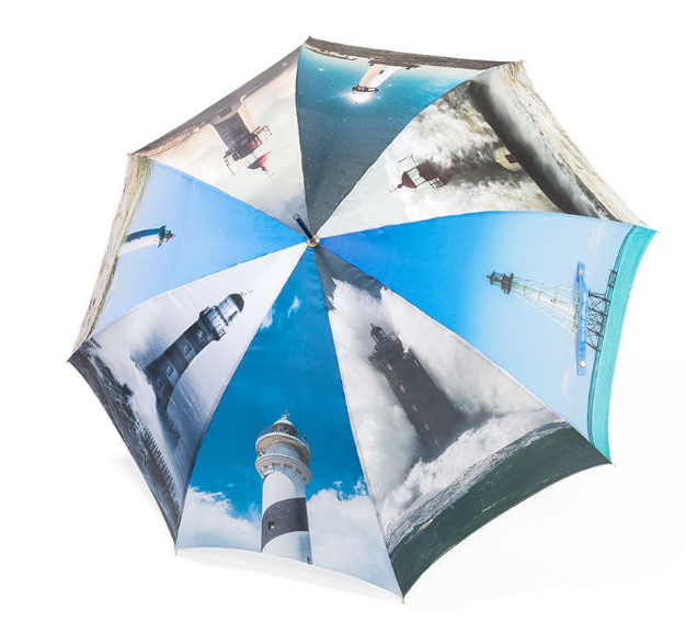 Light Aluminum Frame Animal Print Design Straight Umbrella