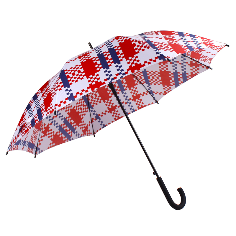 Nieuw ontwerp Fashion Custom Print HH-S700 Auto Open winddichte rechte paraplu