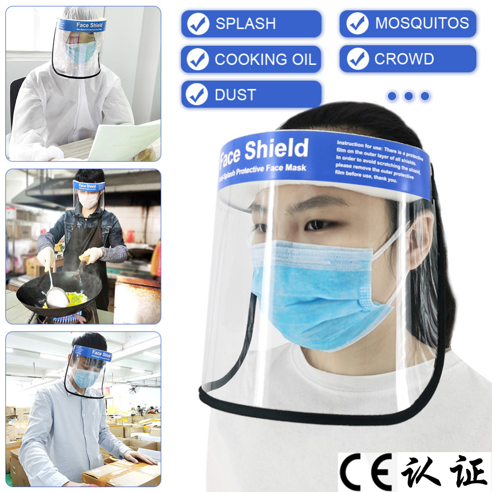 PET de seguridad máscara de protección facial transparente ce