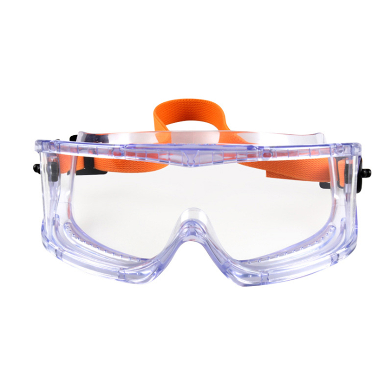 安全护目镜家用工作场所眼镜，眼镜上方有透明的防雾抗冲击环绕式护目镜