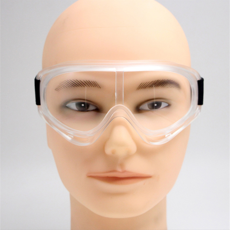 戴防护眼镜的个人护目镜，带透明防雾防溅镜片的医院护目镜