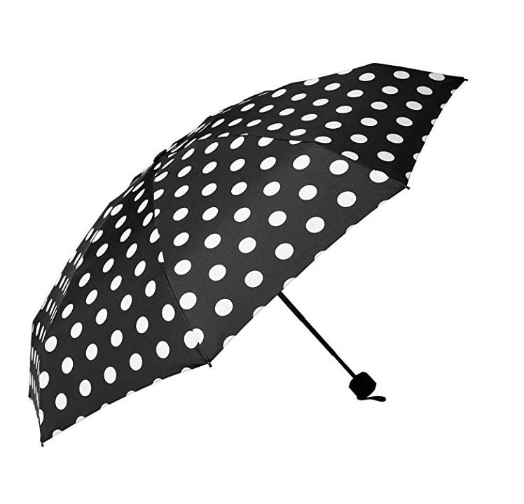 Las ventas de Amazon Compact Umbrella Quality Windproof Women Umbrella Lightweight 3 Folds Umbrella para bolsillo