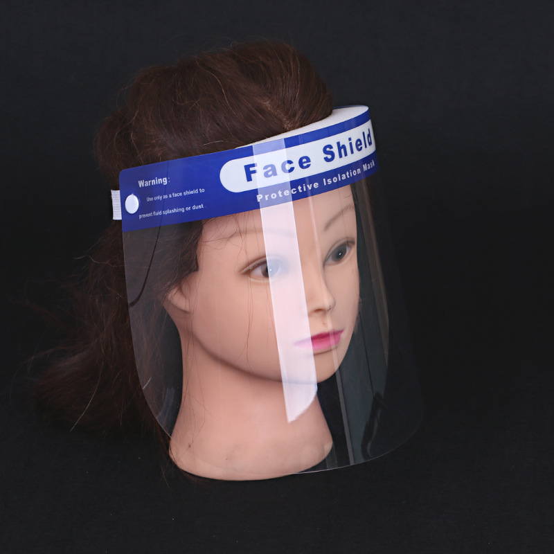 Masque de protection facial en PVC transparent