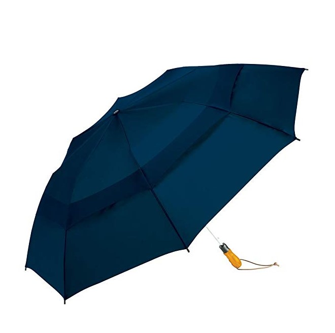 Zon en regen auto open winddicht reflecterende 3 opvouwbare paraplu