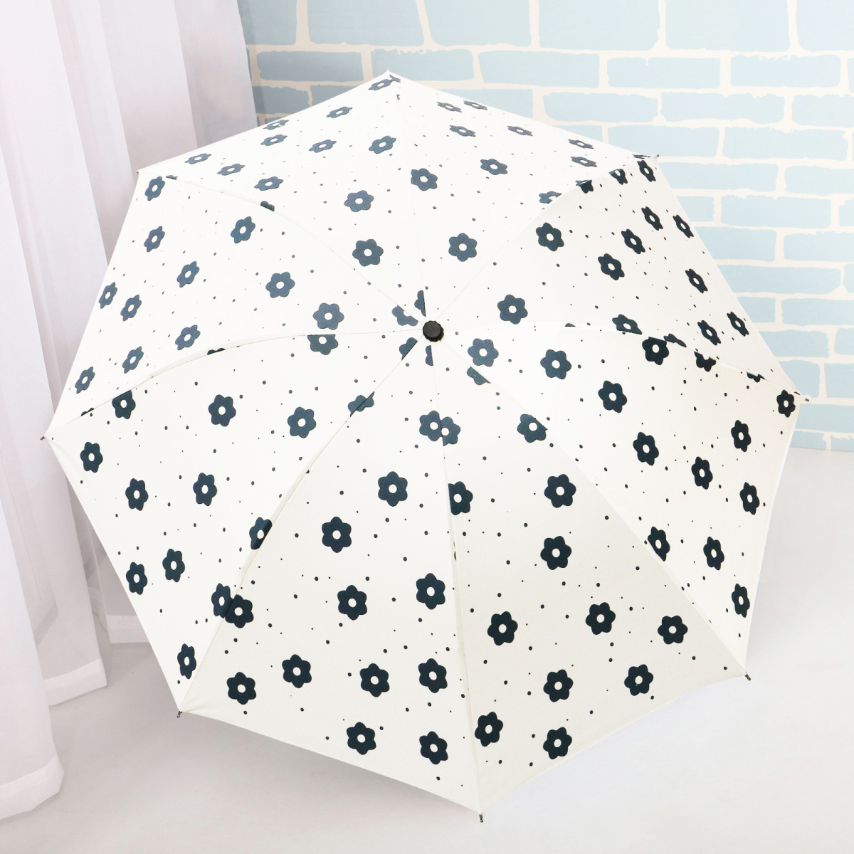 Tiny Portable Folding Rain Umbrella with Custom Design
