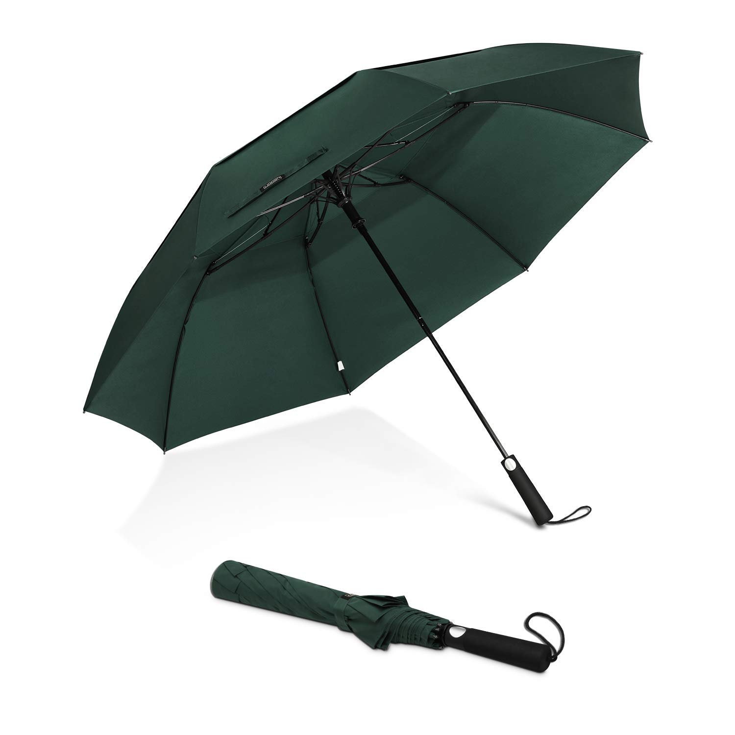 Wholesale Auto Open Strong Windproof Wind Resistant 2 Fold Vented Umbrella
